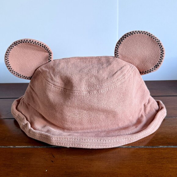 NEW Pink Cartoon Mouse Big Ear Outdoor Breathable Bucket Hat - Picture 2 of 4